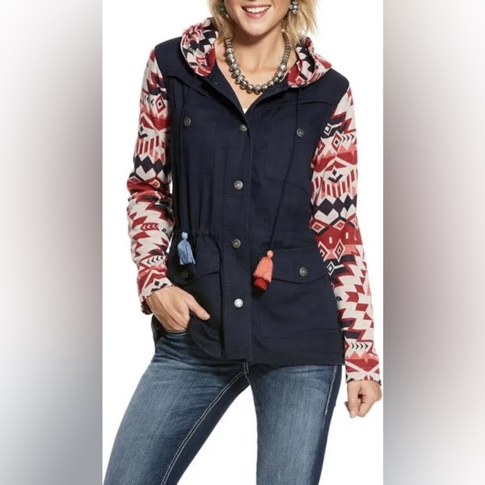 Ariat Women’s Navy Santa Fe Aztec Jacket Medium